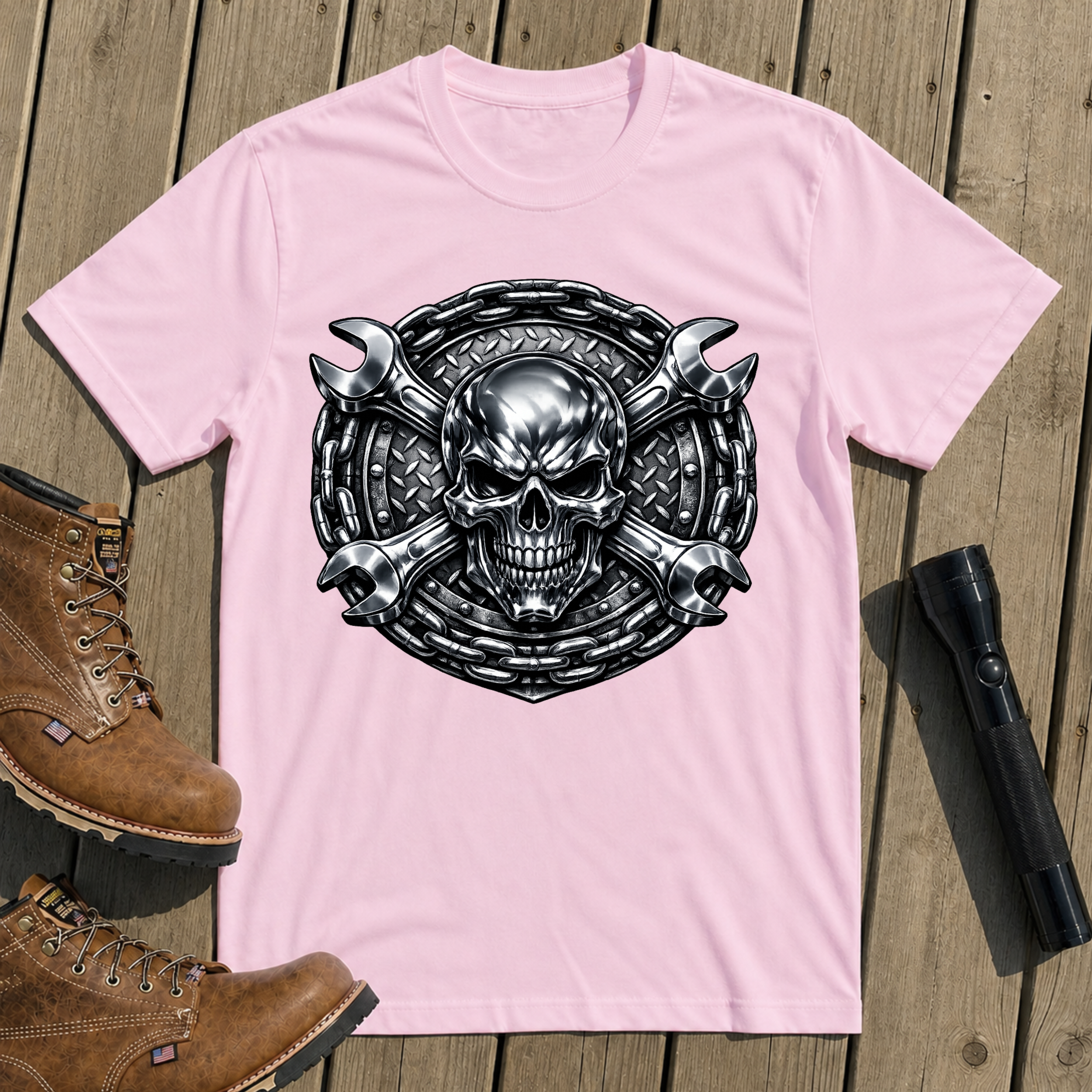 Mechanic Skull Chains T-Shirt