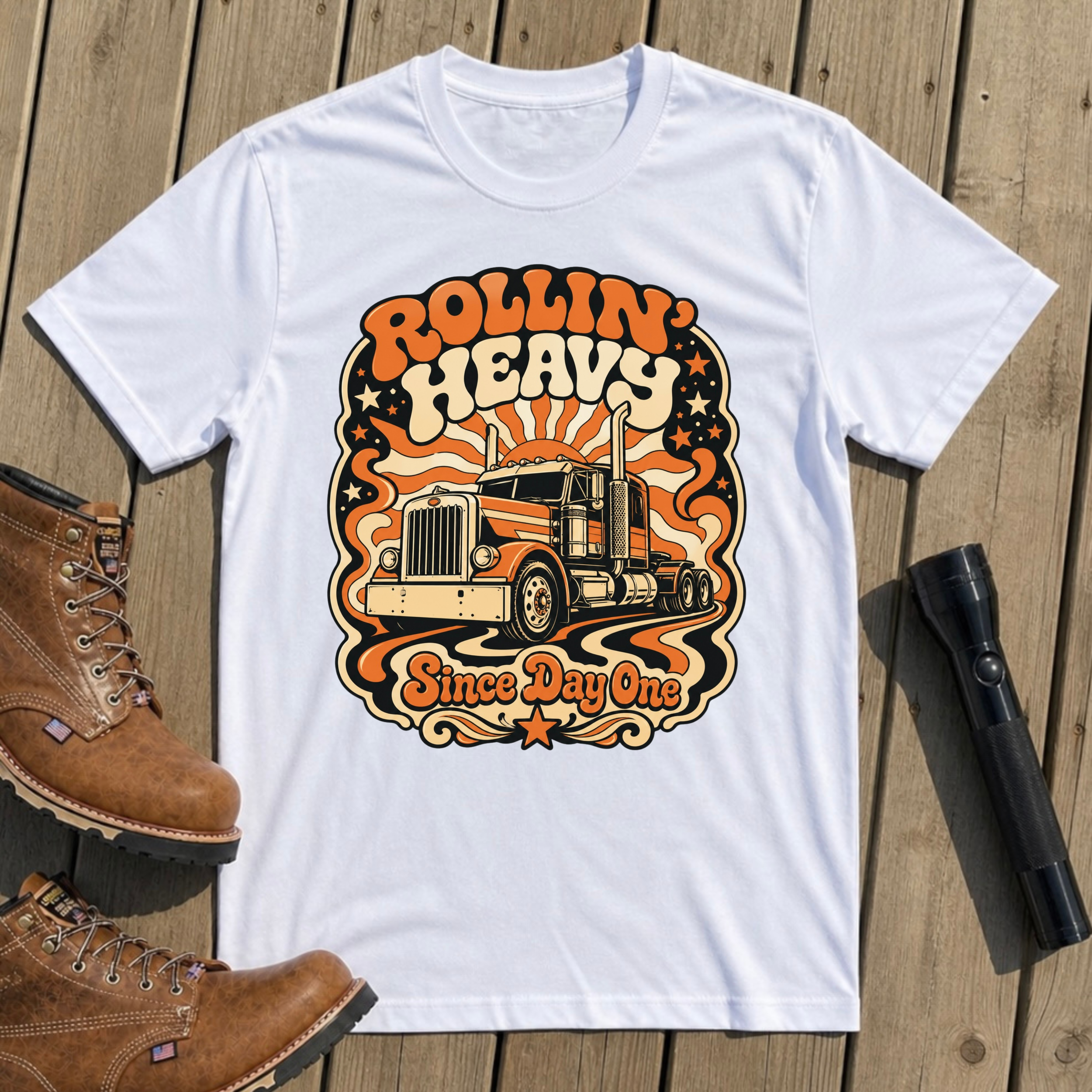Retro Rollin Heavy T-Shirt