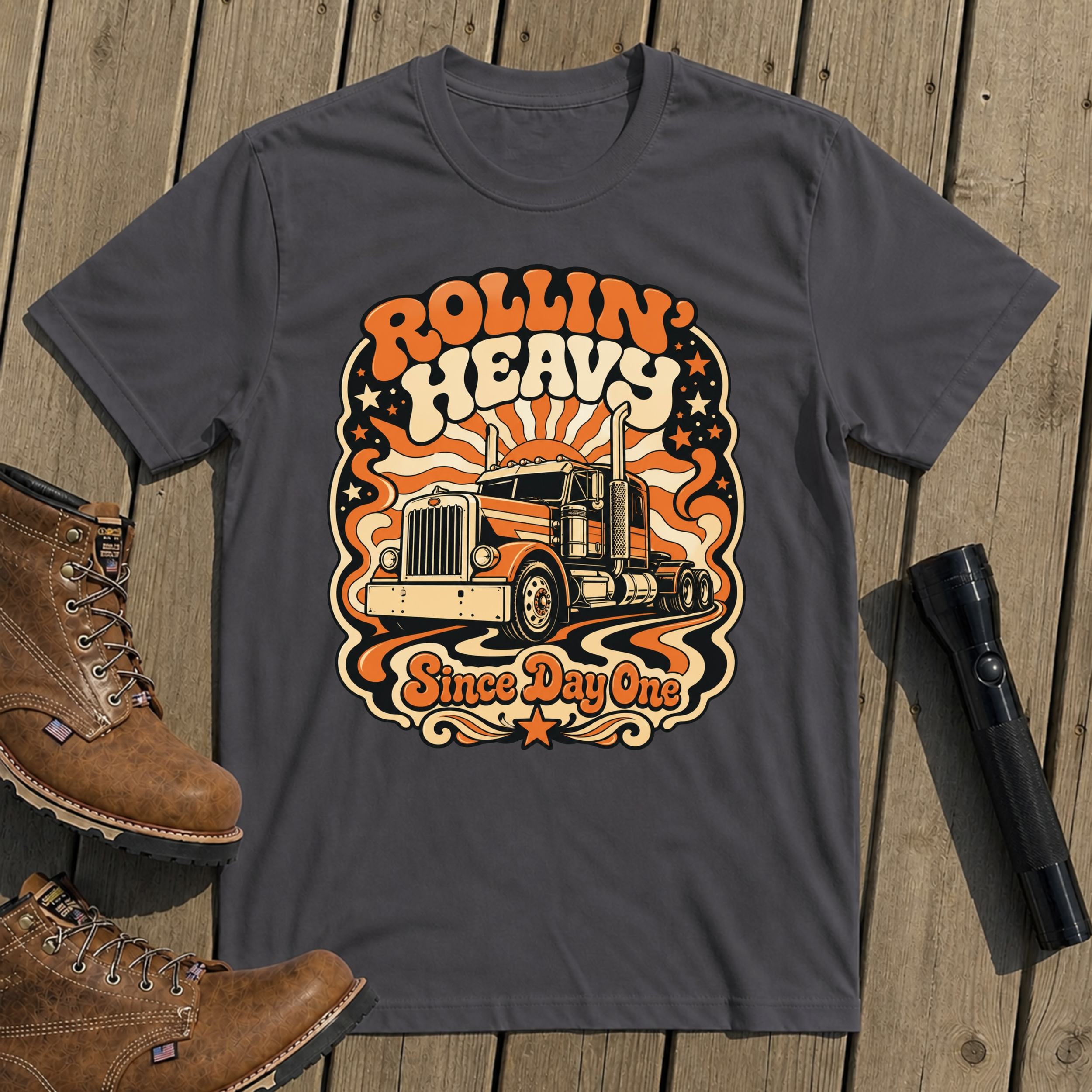 Retro Rollin Heavy T-Shirt