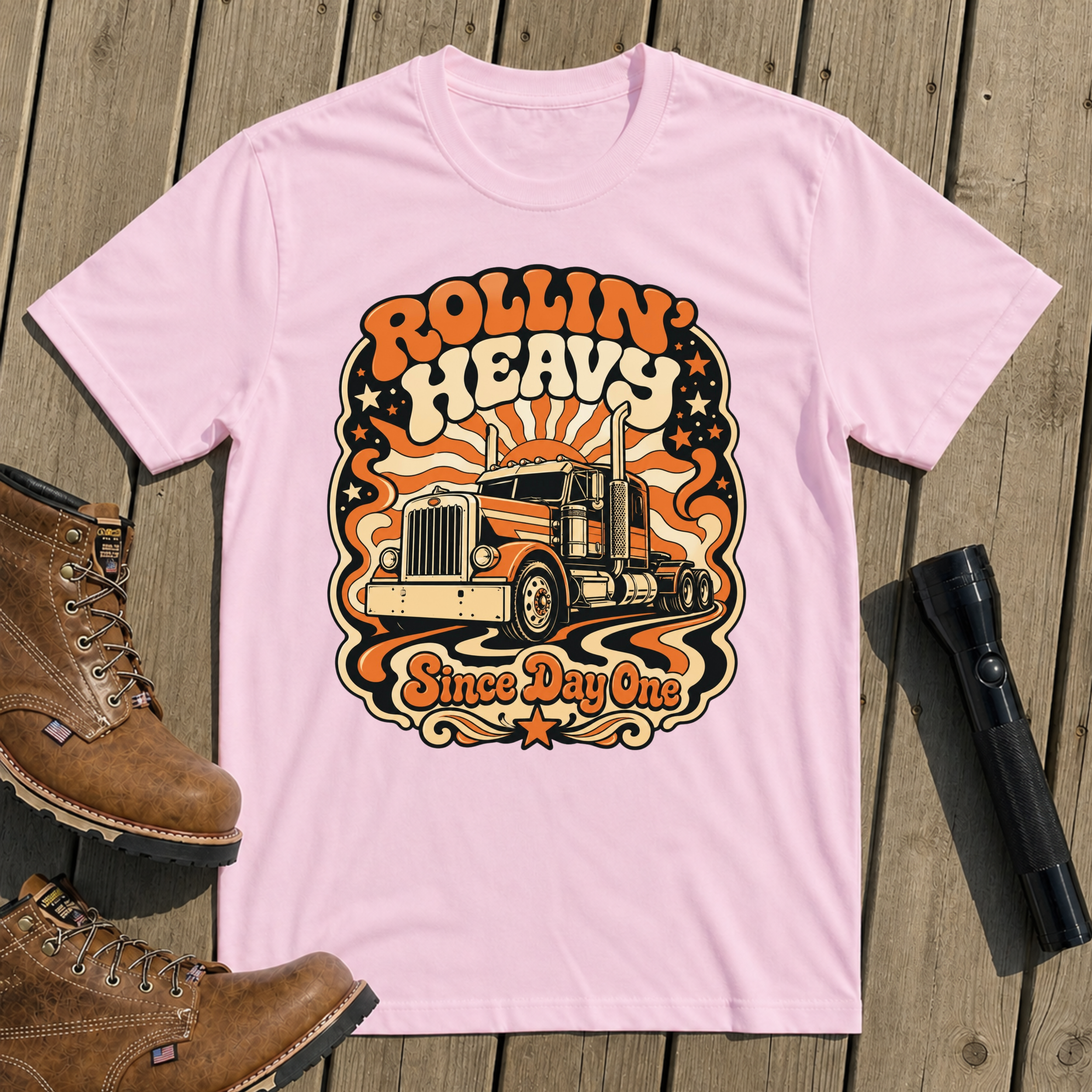 Retro Rollin Heavy T-Shirt