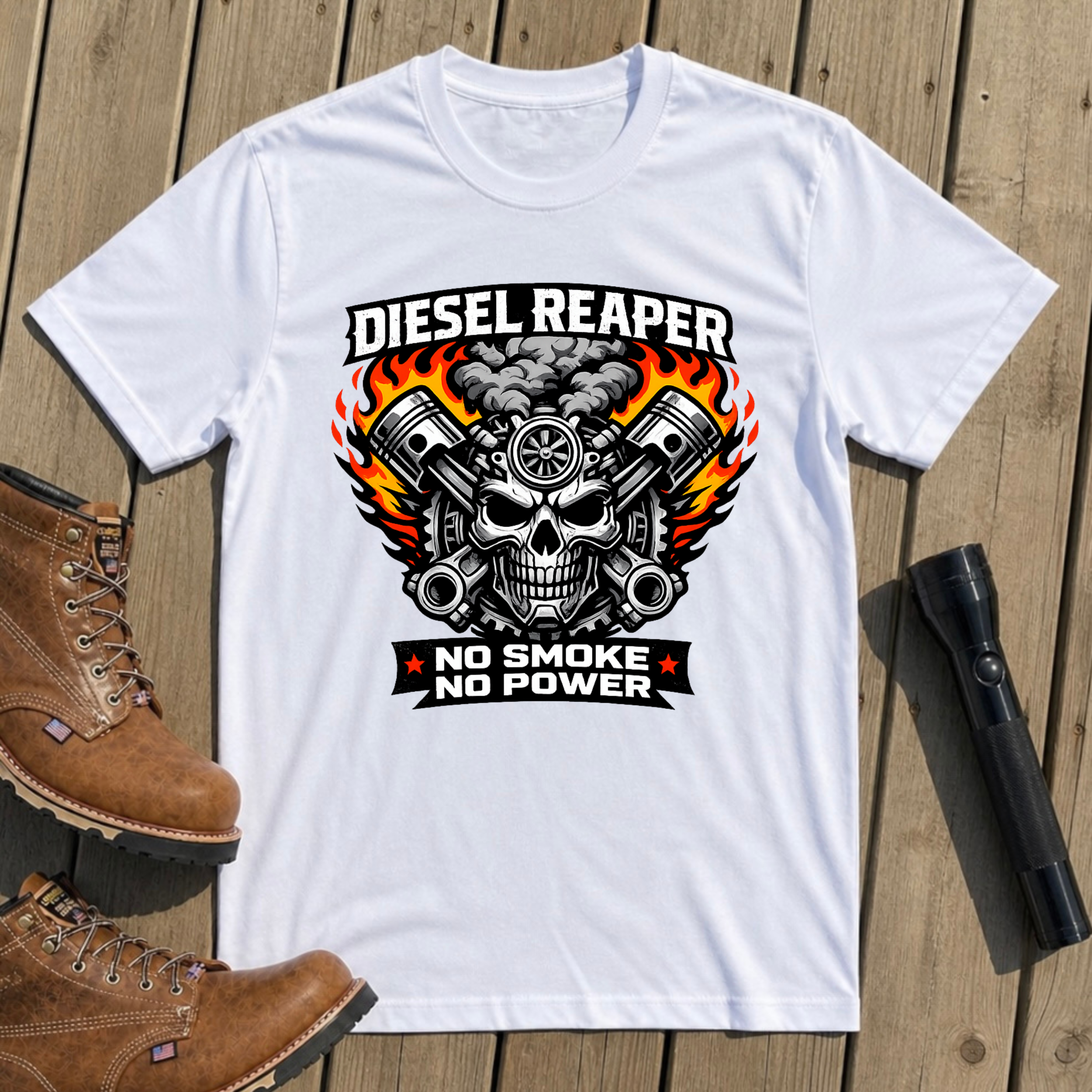 Flaming Diesel Reaper T-Shirt