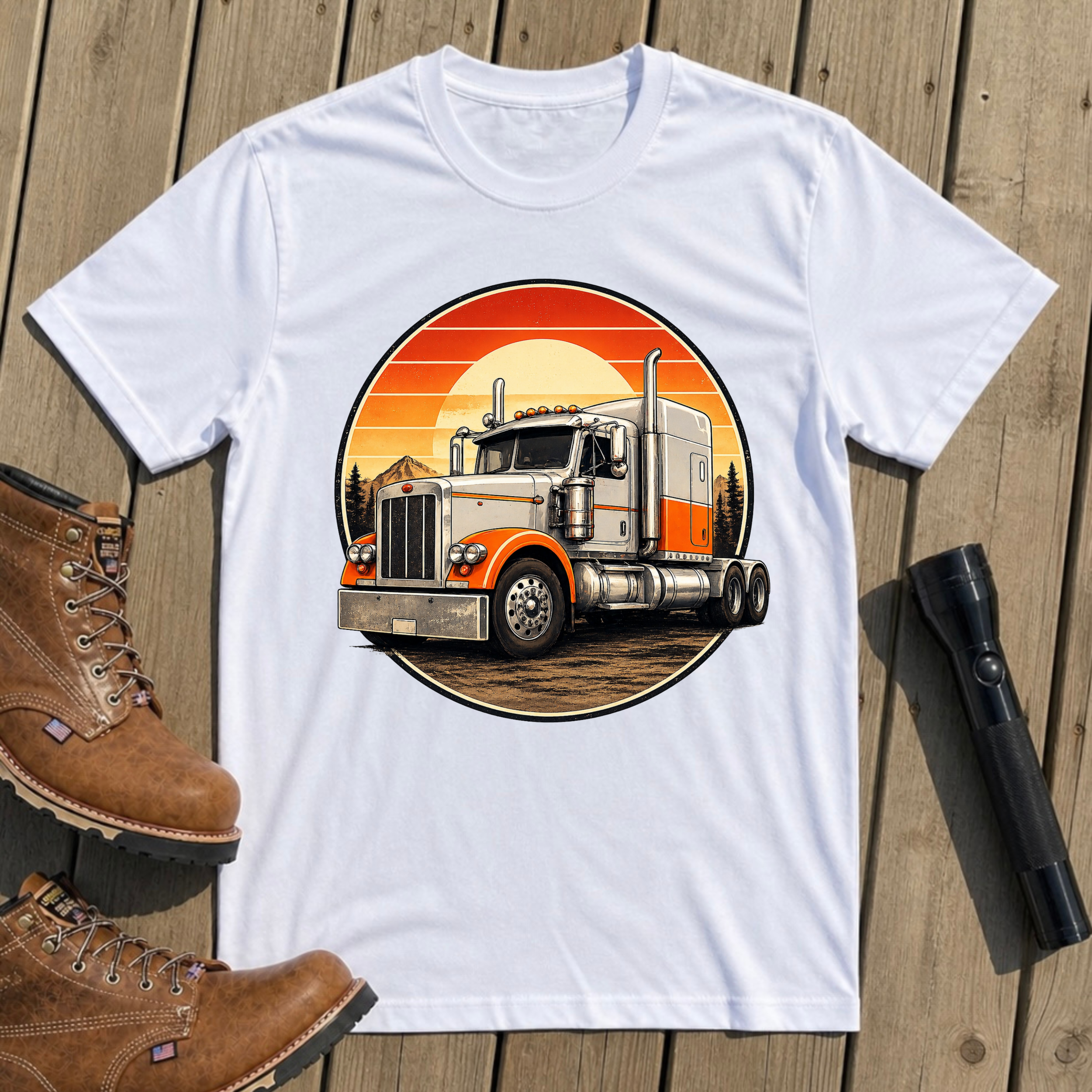 Sunset Rig Circle T-Shirt