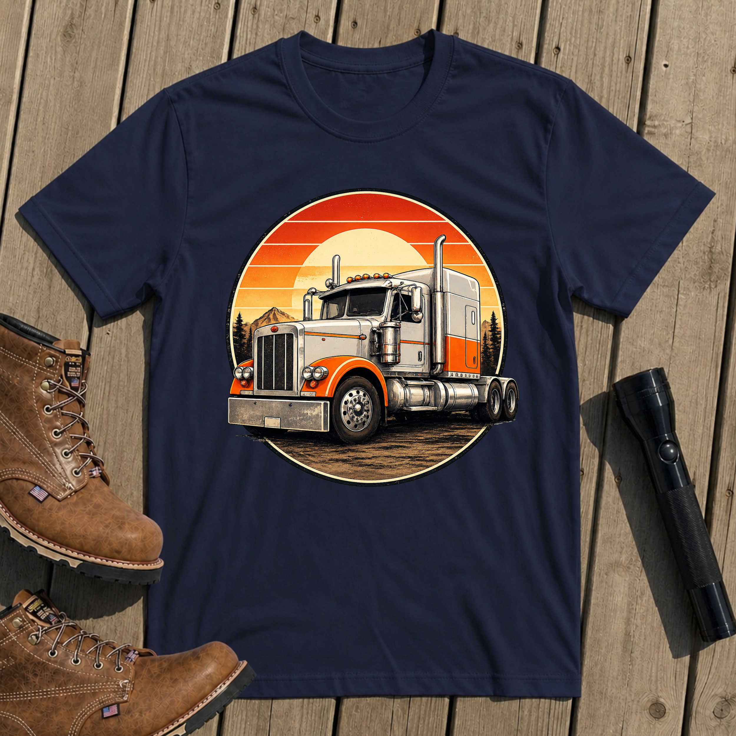 Sunset Rig Circle T-Shirt