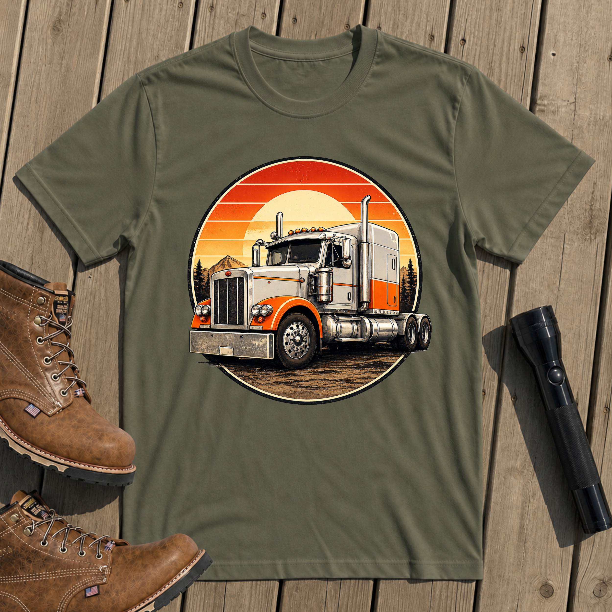 Sunset Rig Circle T-Shirt