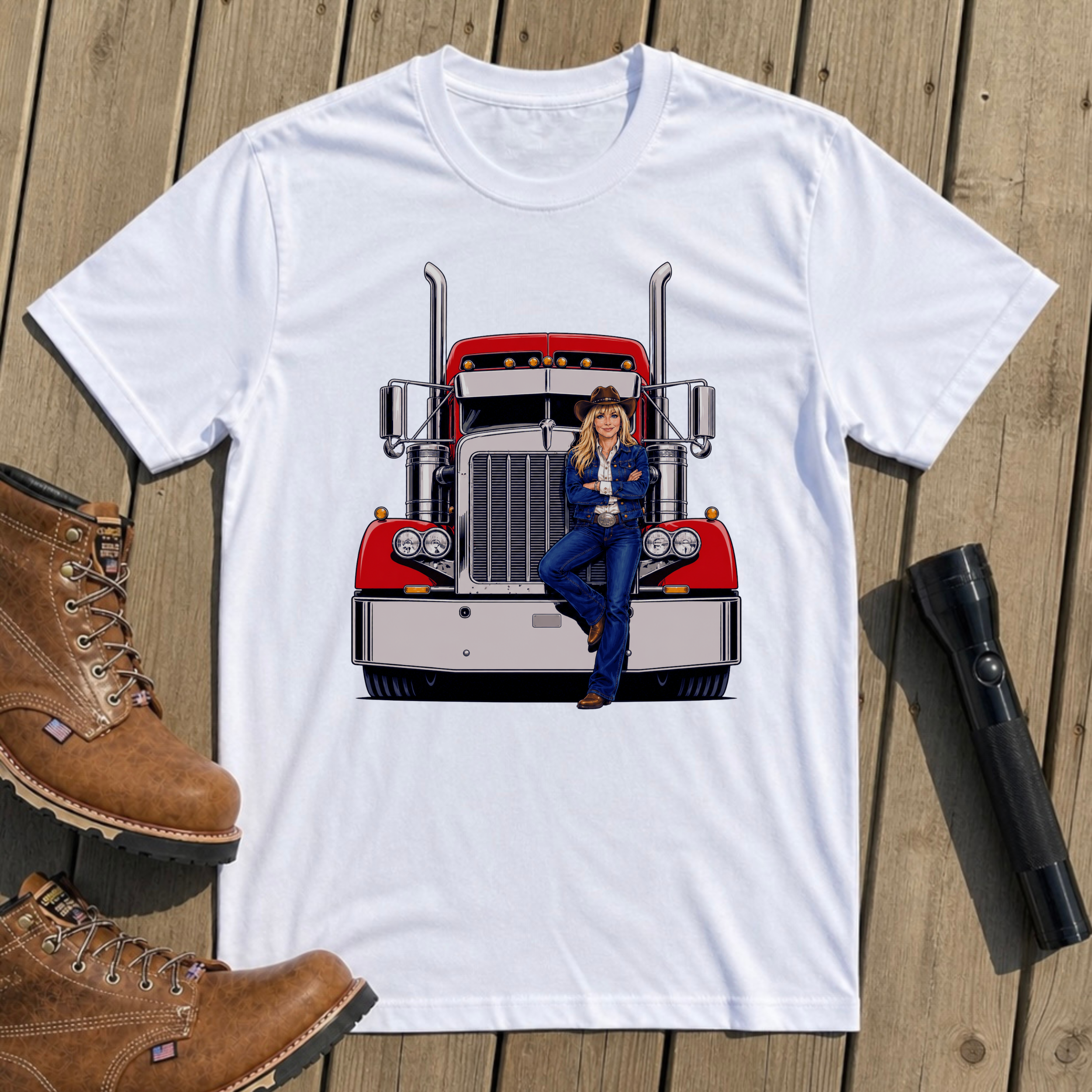 Red Rig Portrait T-Shirt