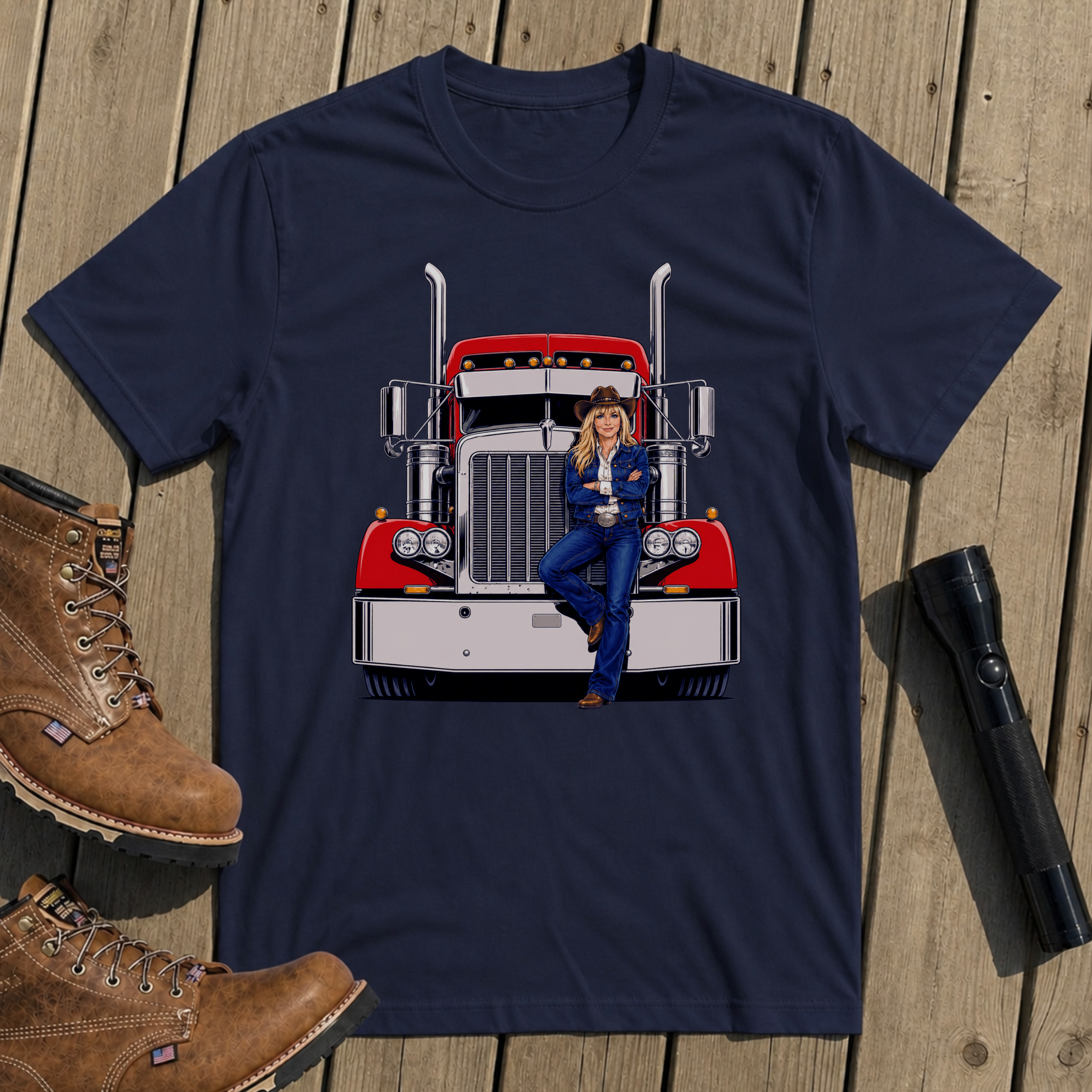 Red Rig Portrait T-Shirt