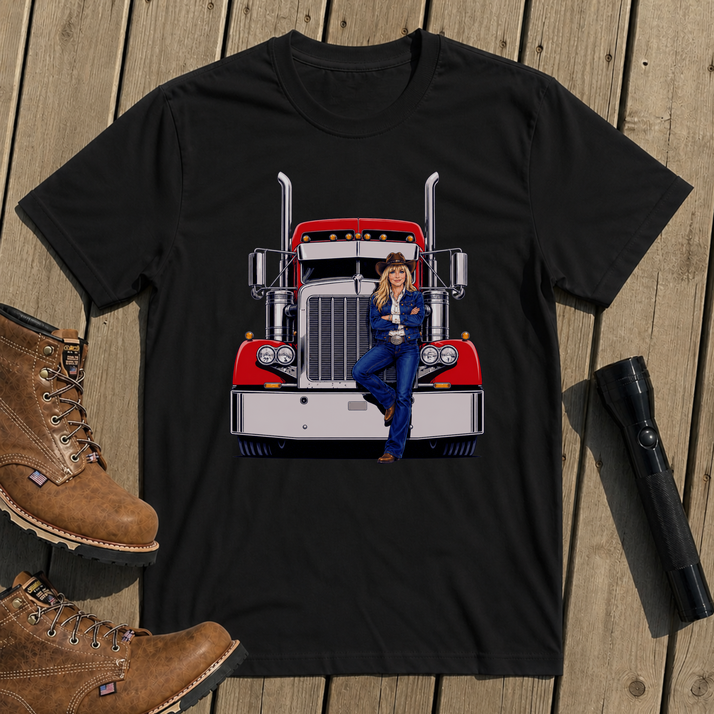 Red Rig Portrait T-Shirt