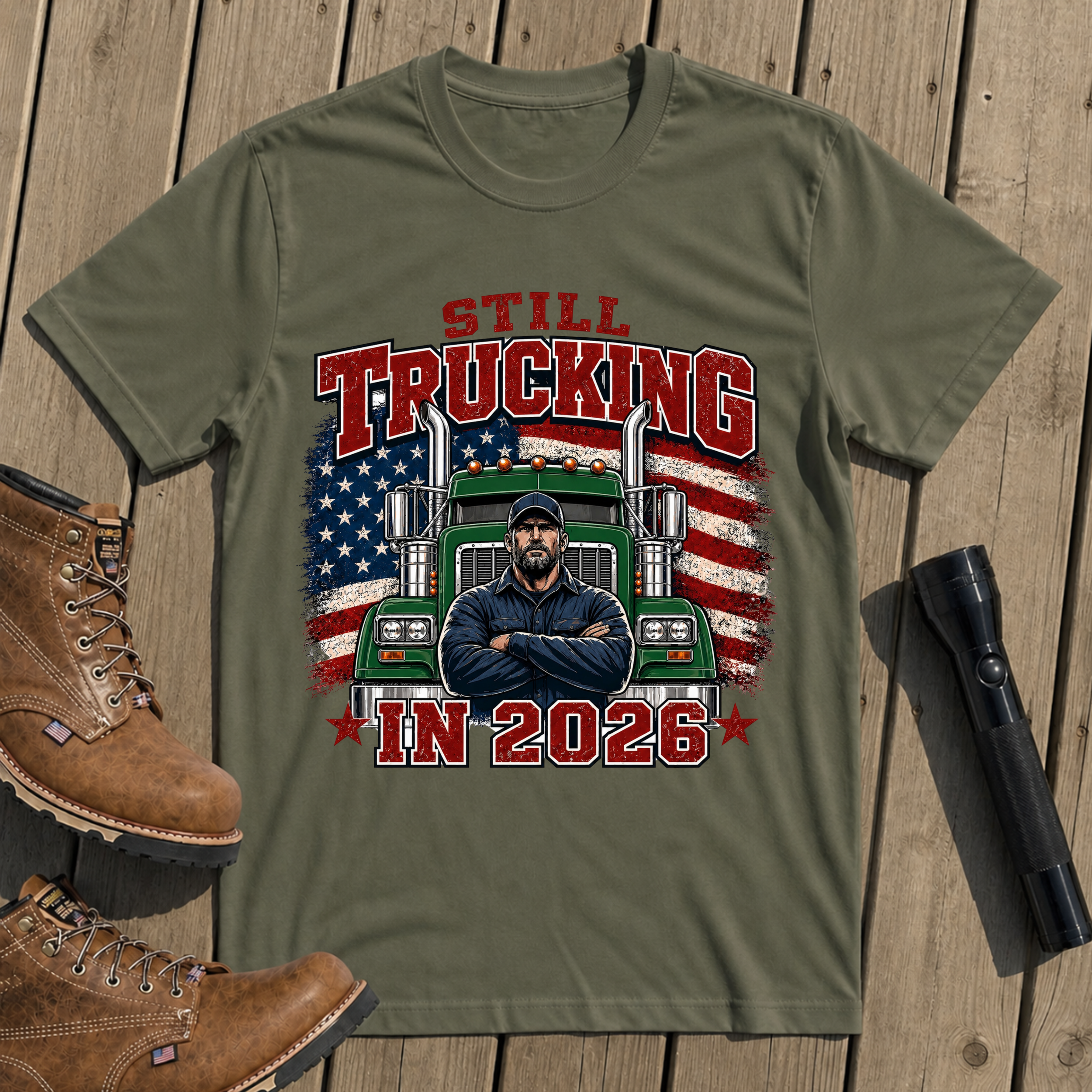Still Trucking Green Classic T-Shirt