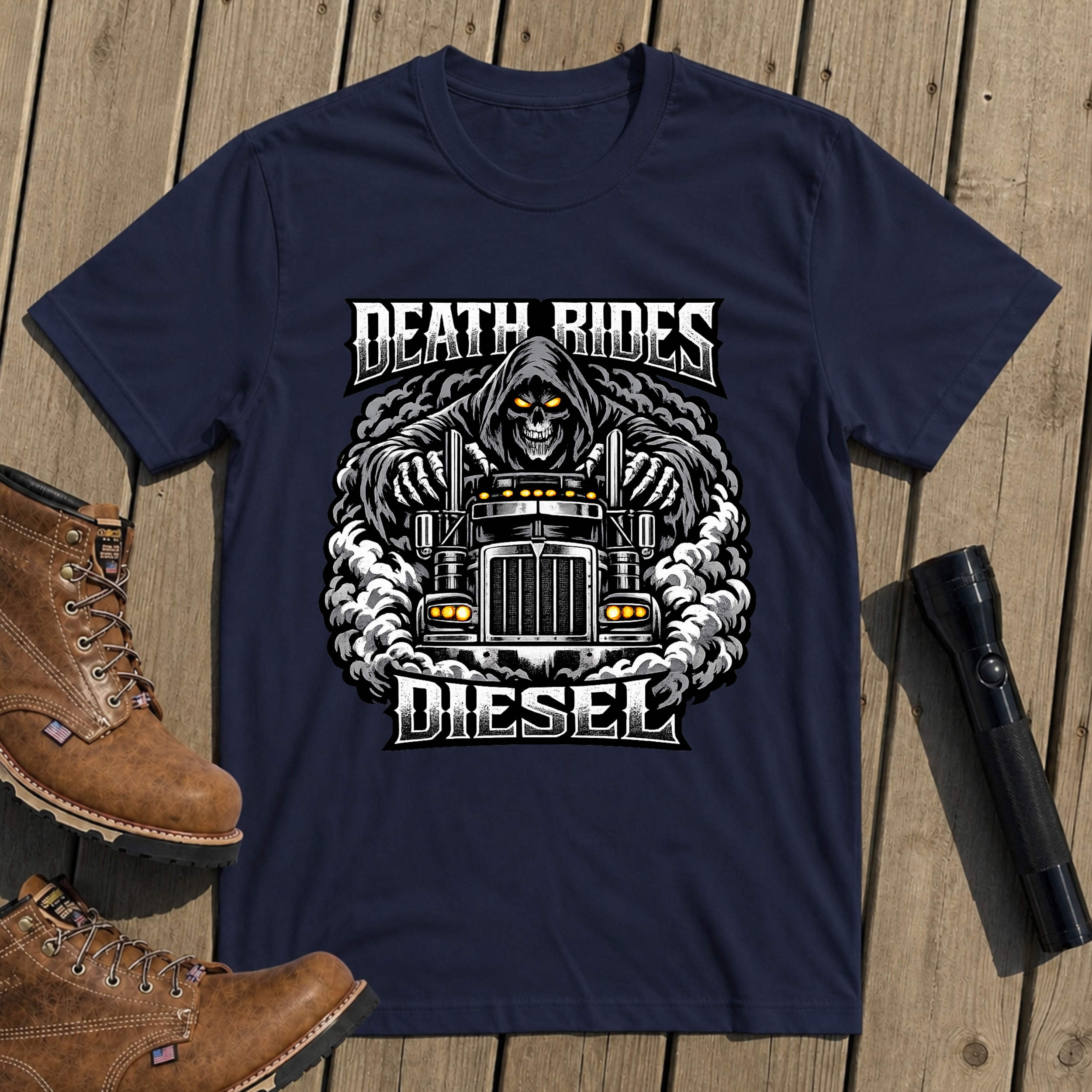 Death Rides Diesel T-Shirt