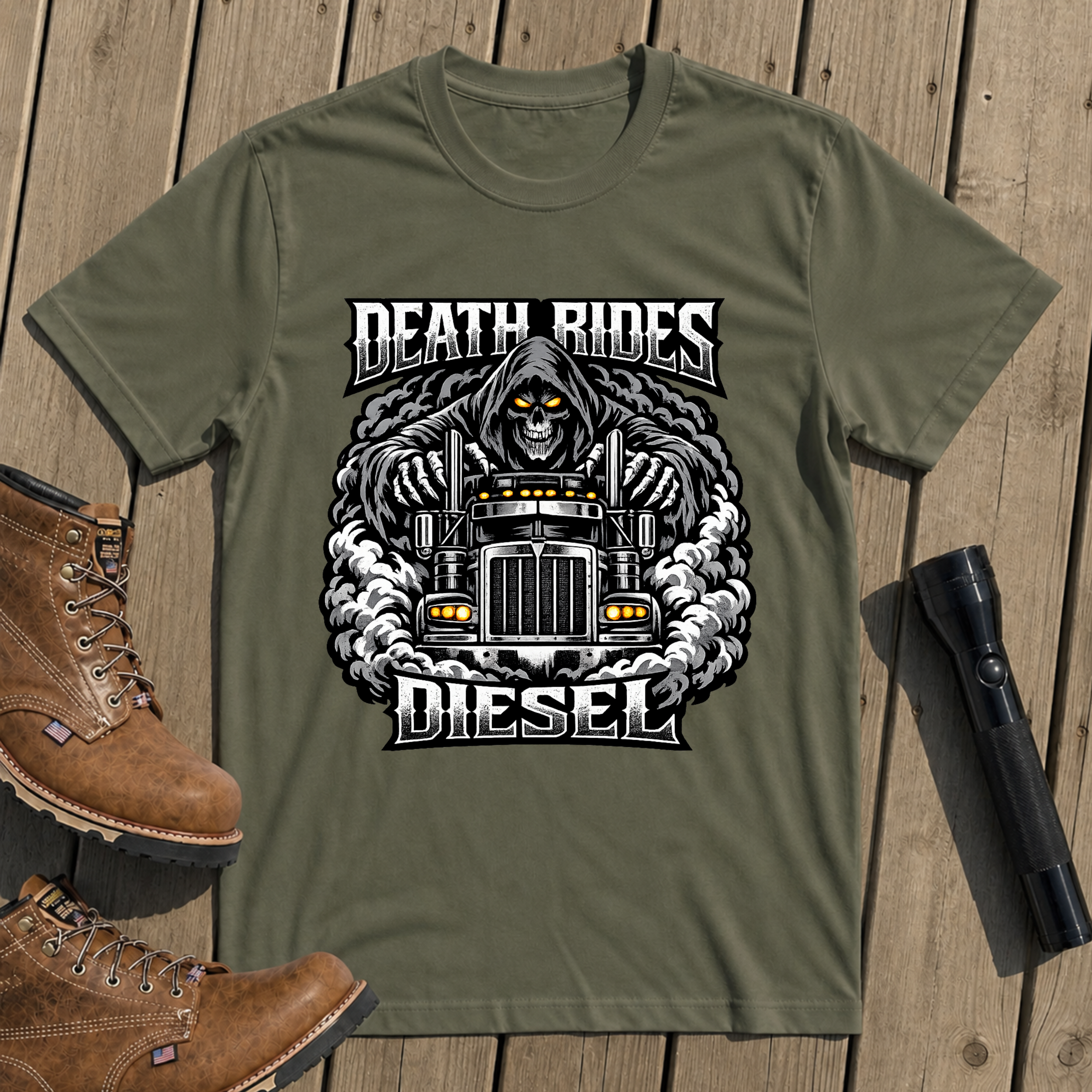 Death Rides Diesel T-Shirt