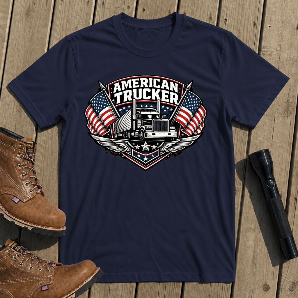 American Trucker Badge T-Shirt