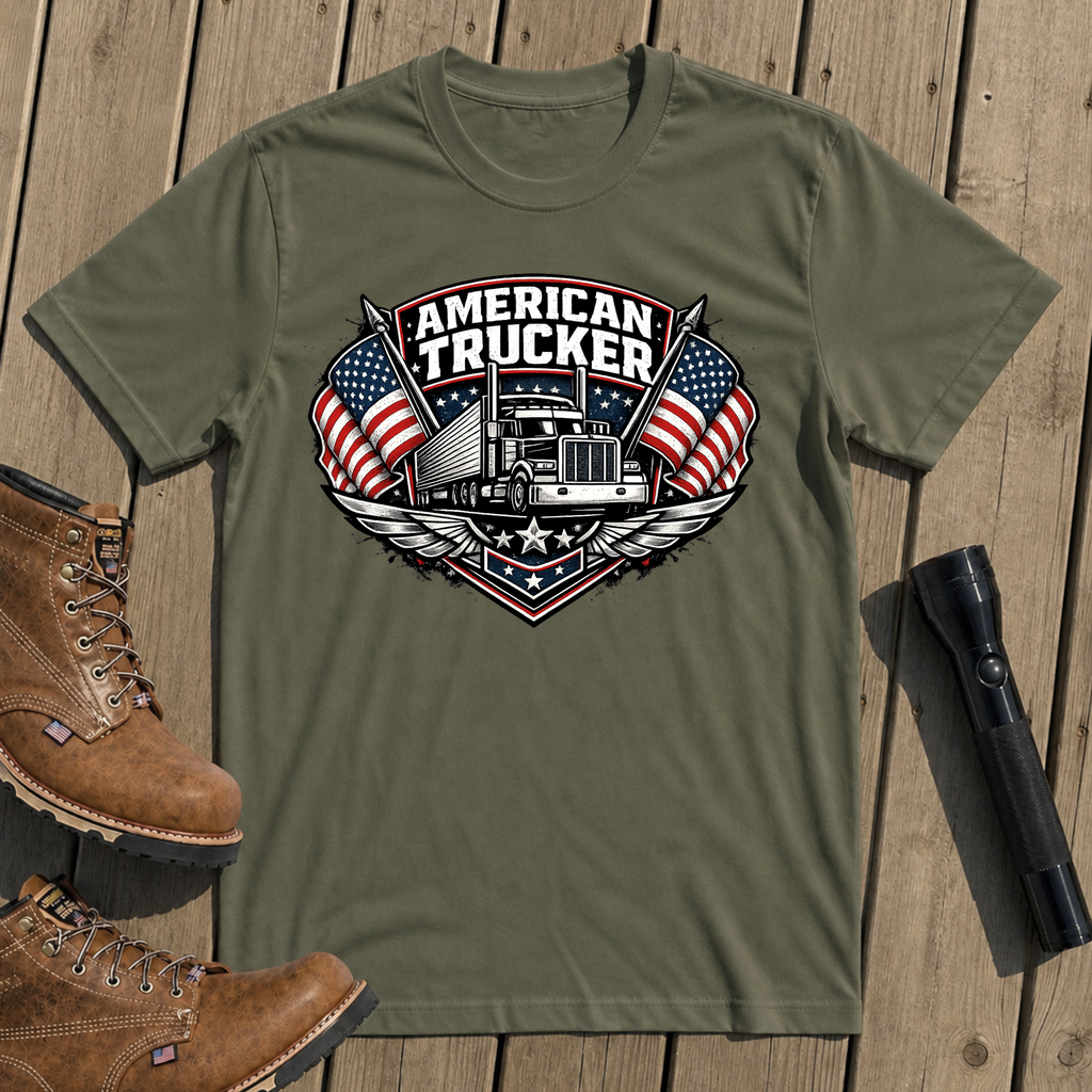 American Trucker Badge T-Shirt