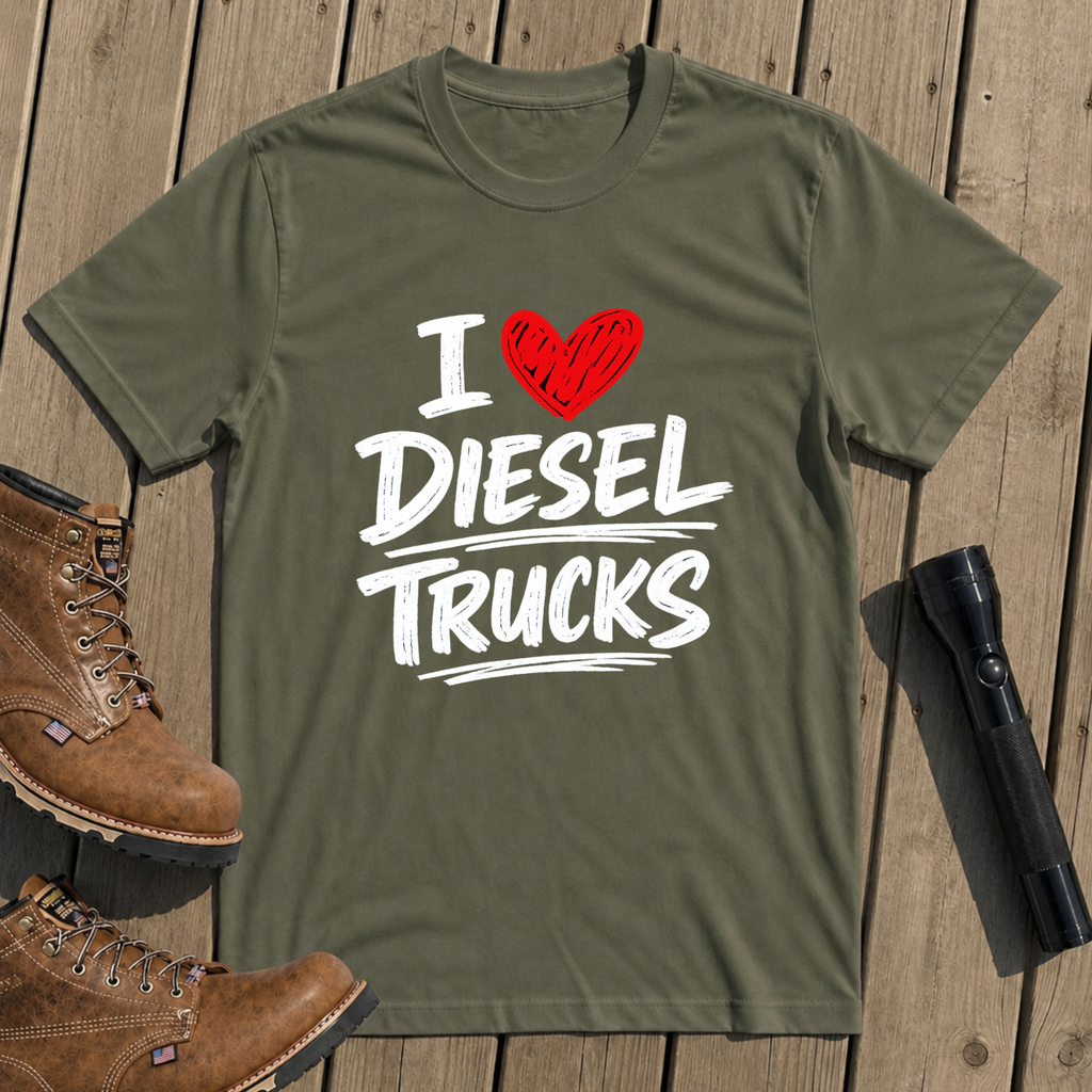 I Love Diesel Trucks T-Shirt