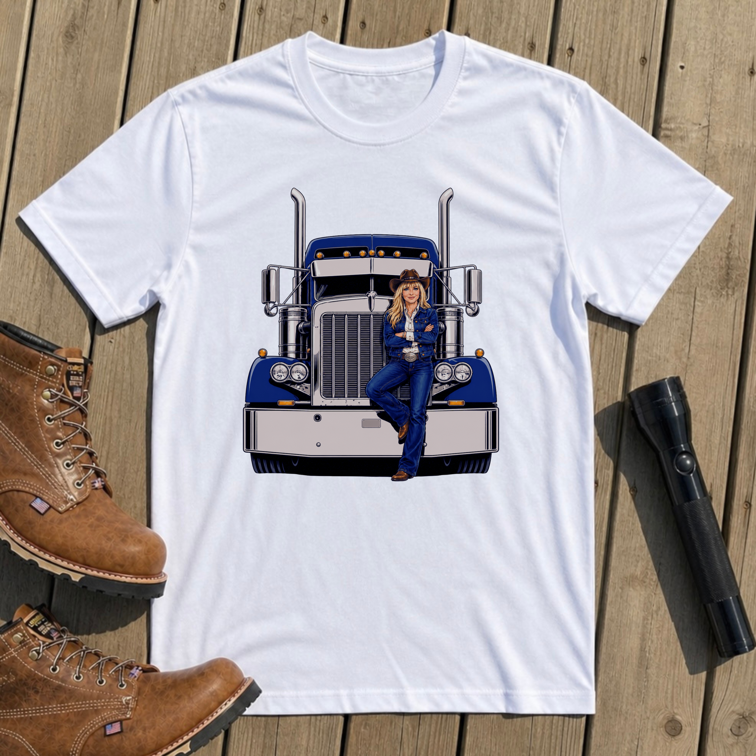 Blue Rig Portrait T-Shirt