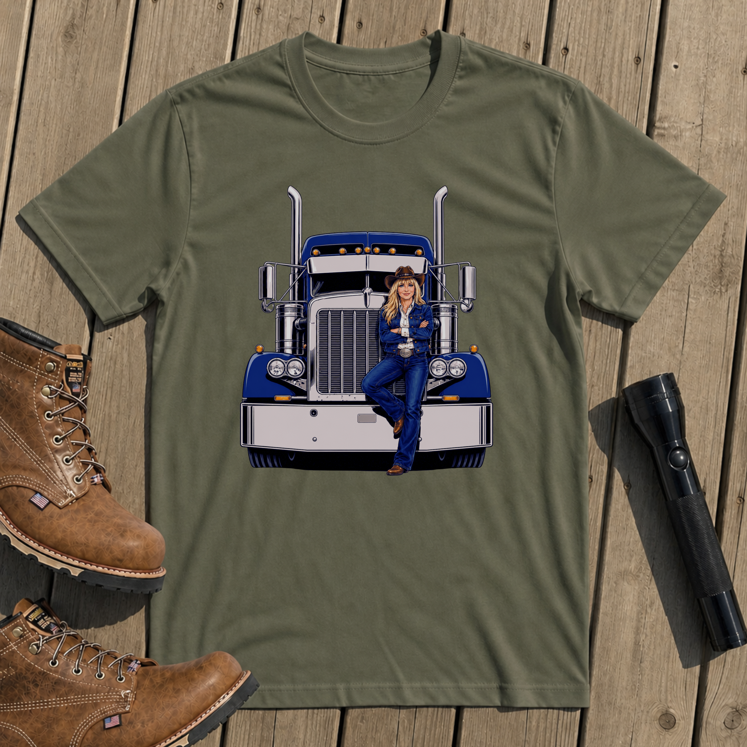 Blue Rig Portrait T-Shirt