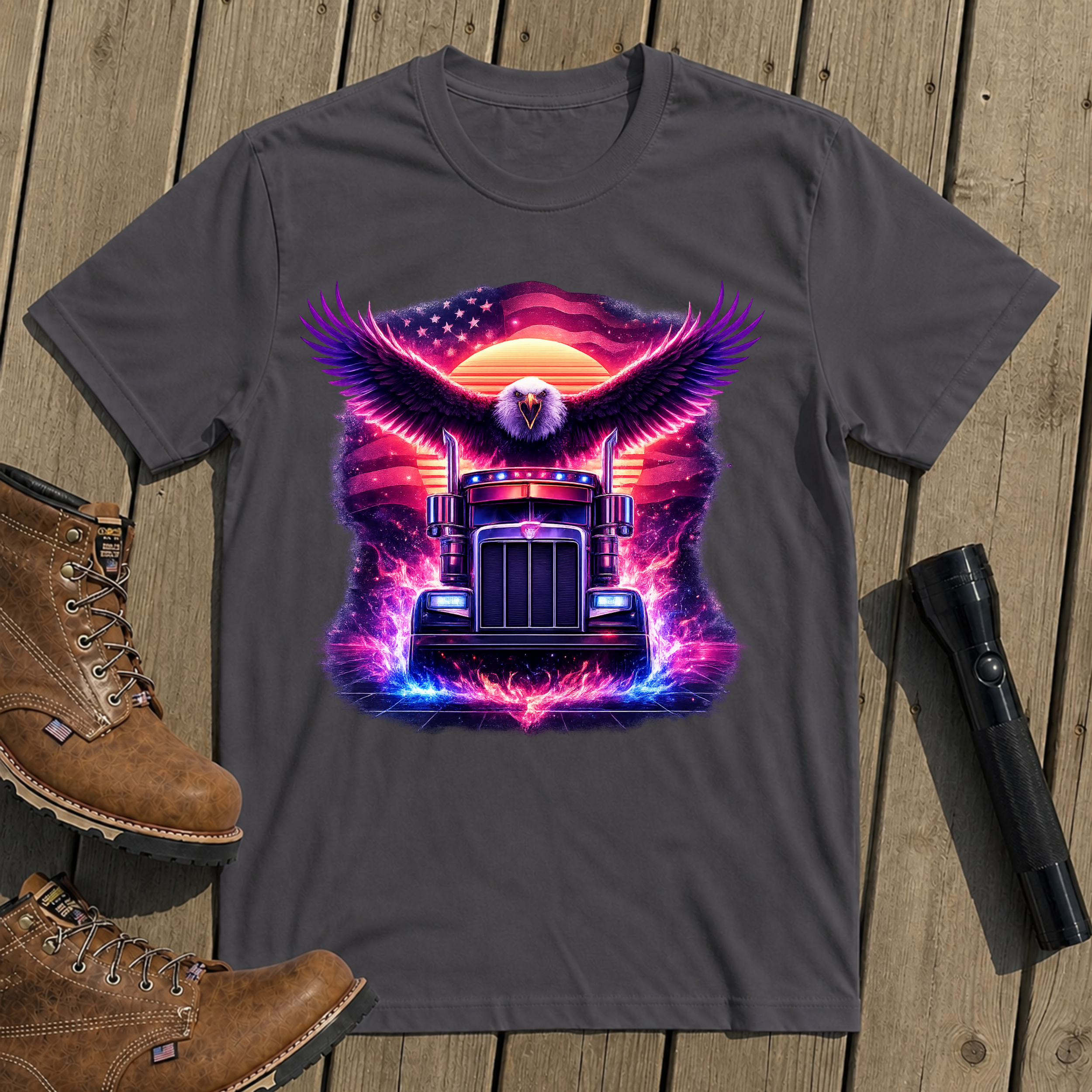 Neon Eagle Truck T-Shirt