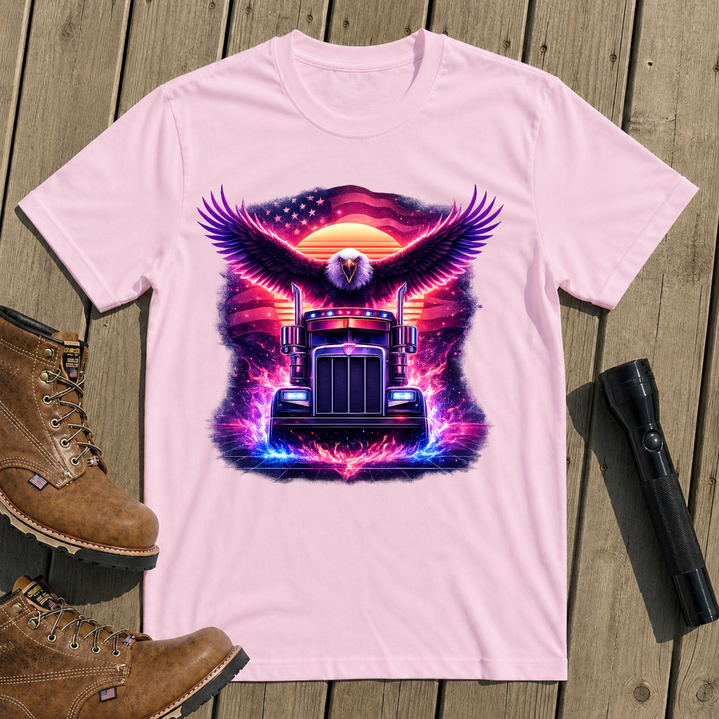 Neon Eagle Truck T-Shirt