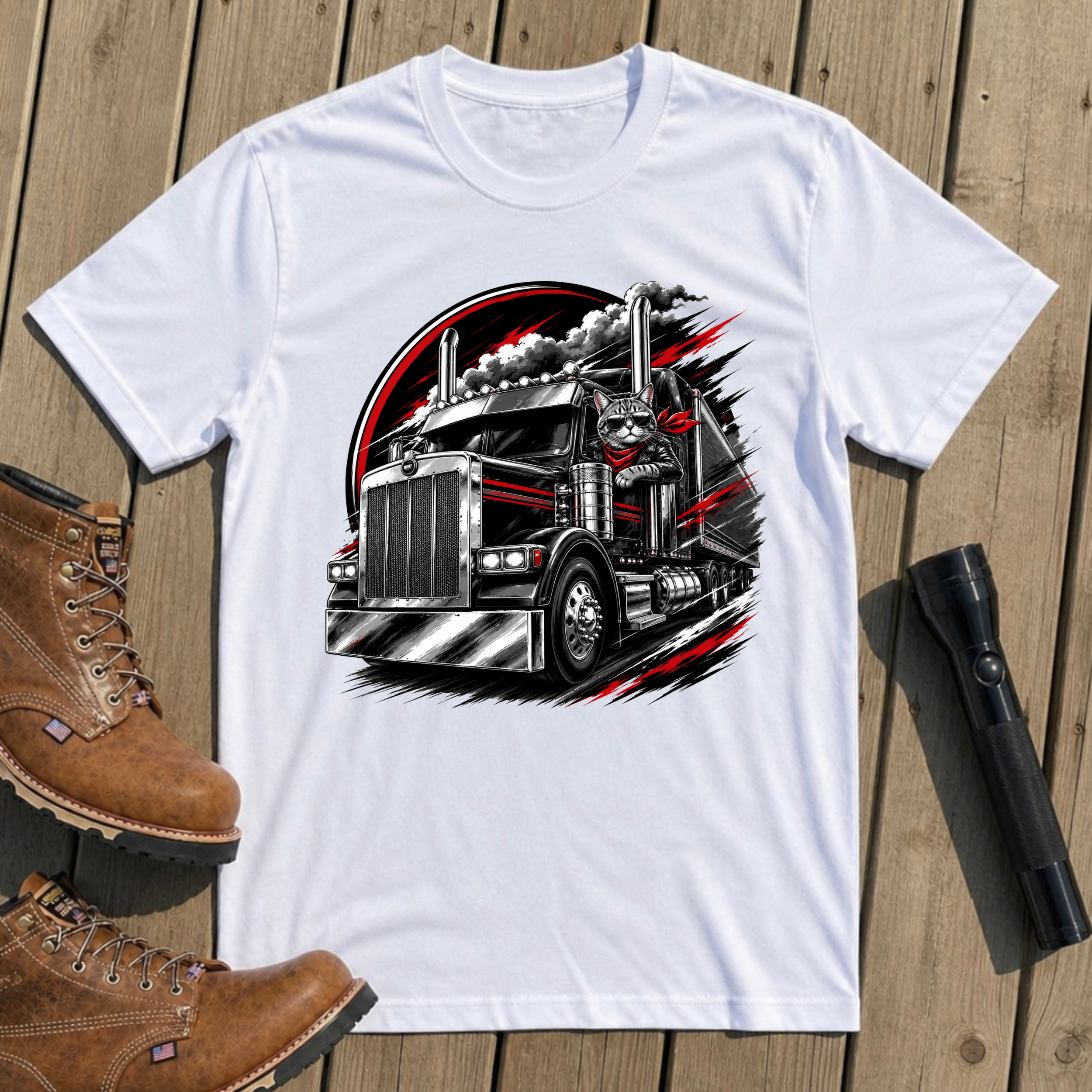 Cool Cat Trucker T-Shirt