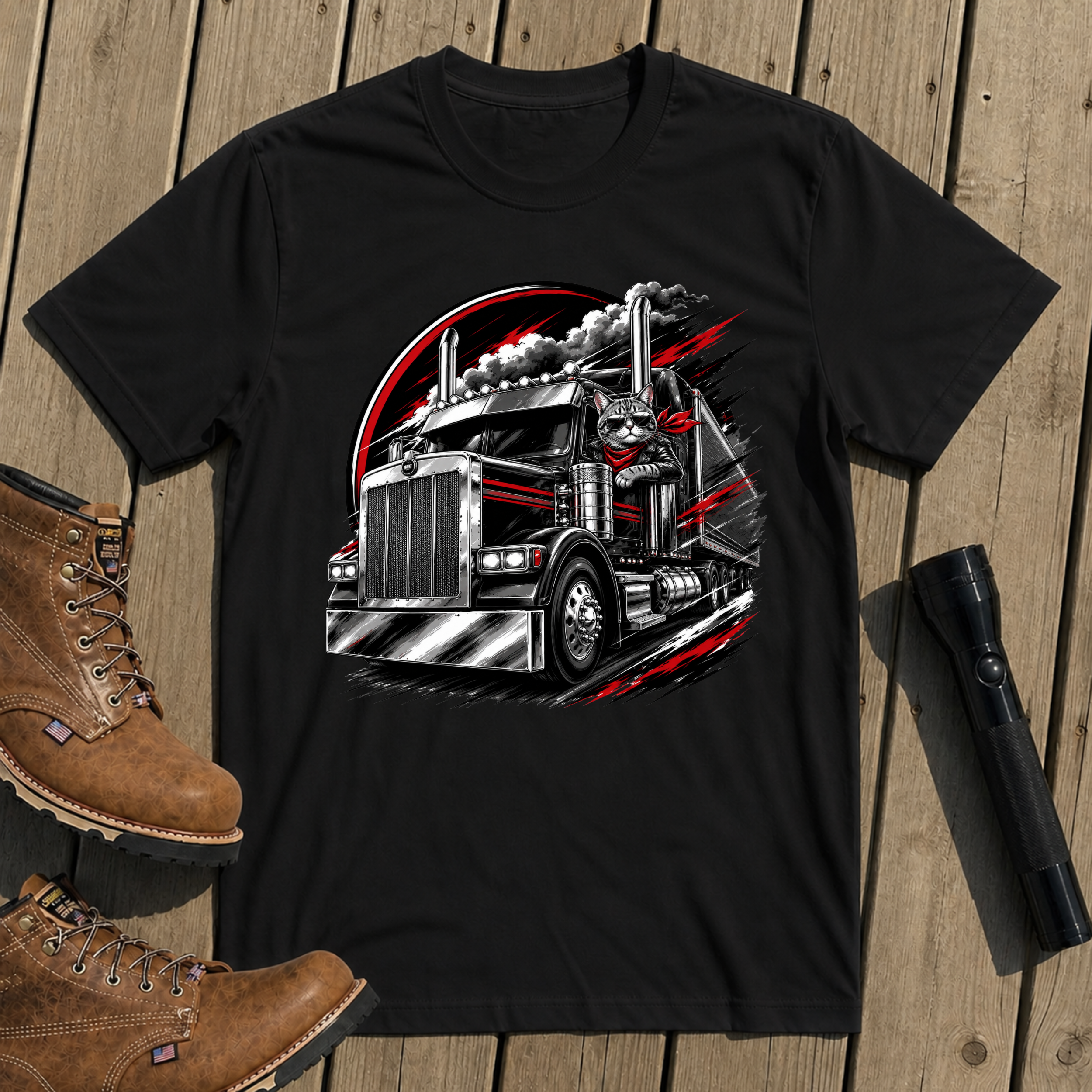 Cool Cat Trucker T-Shirt
