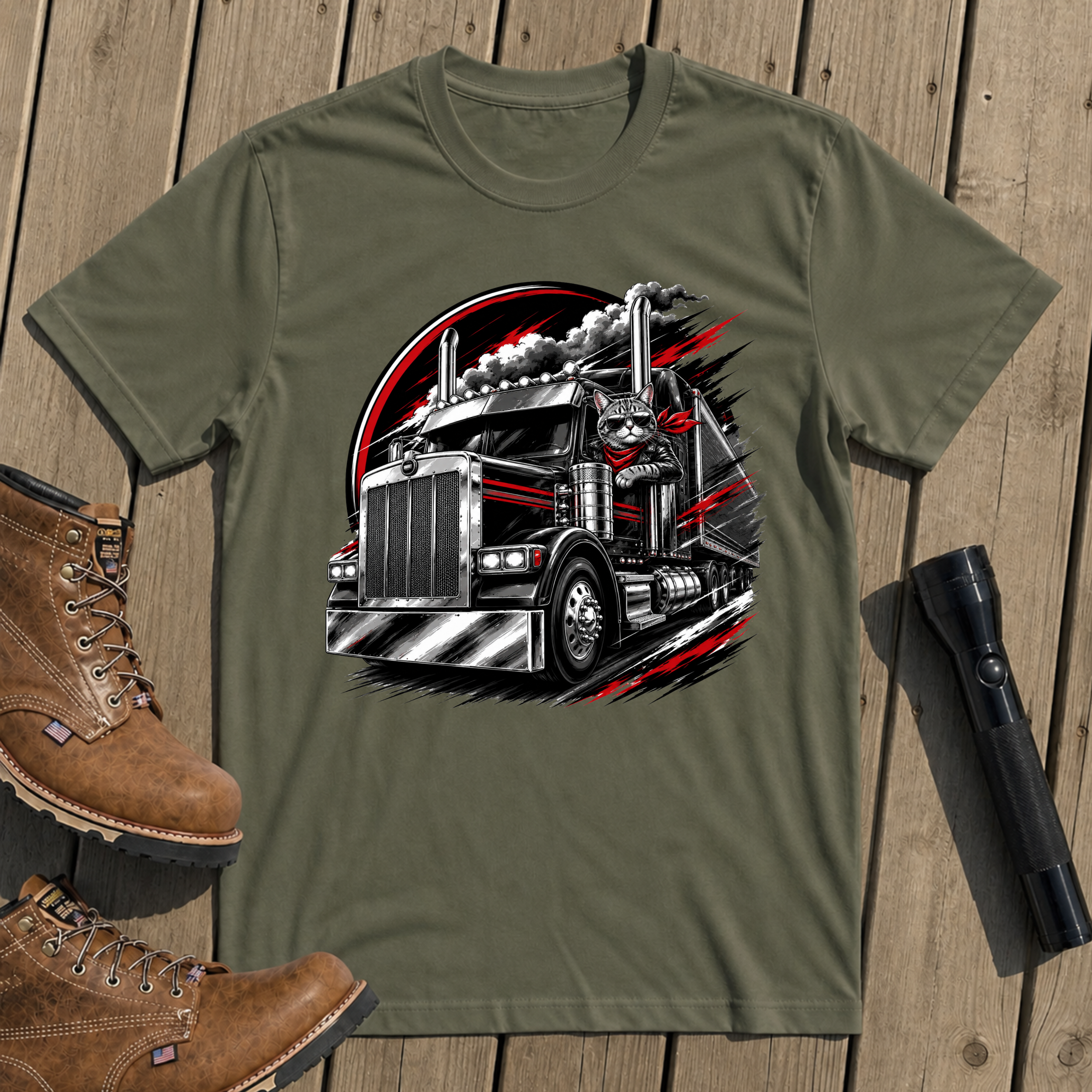 Cool Cat Trucker T-Shirt