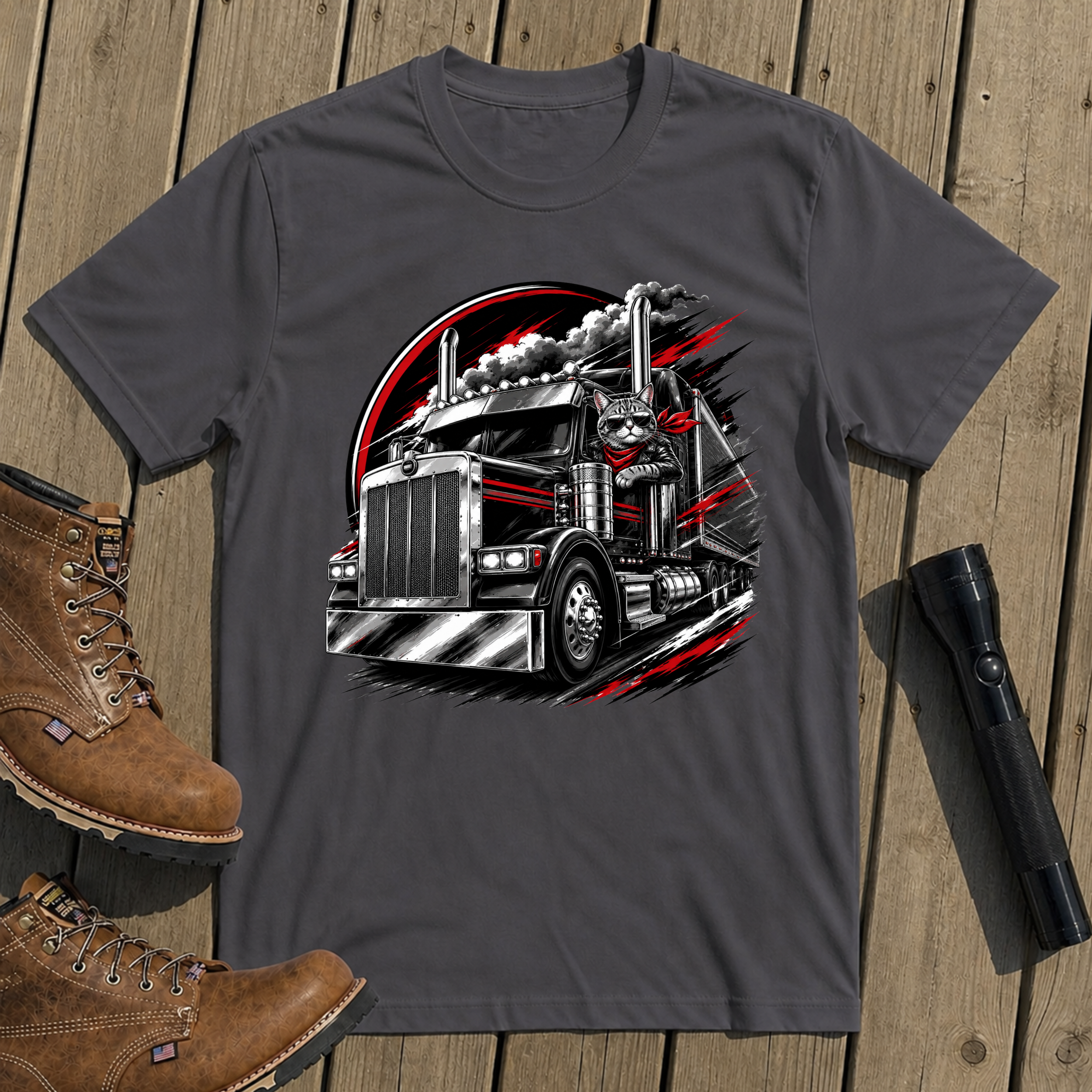 Cool Cat Trucker T-Shirt
