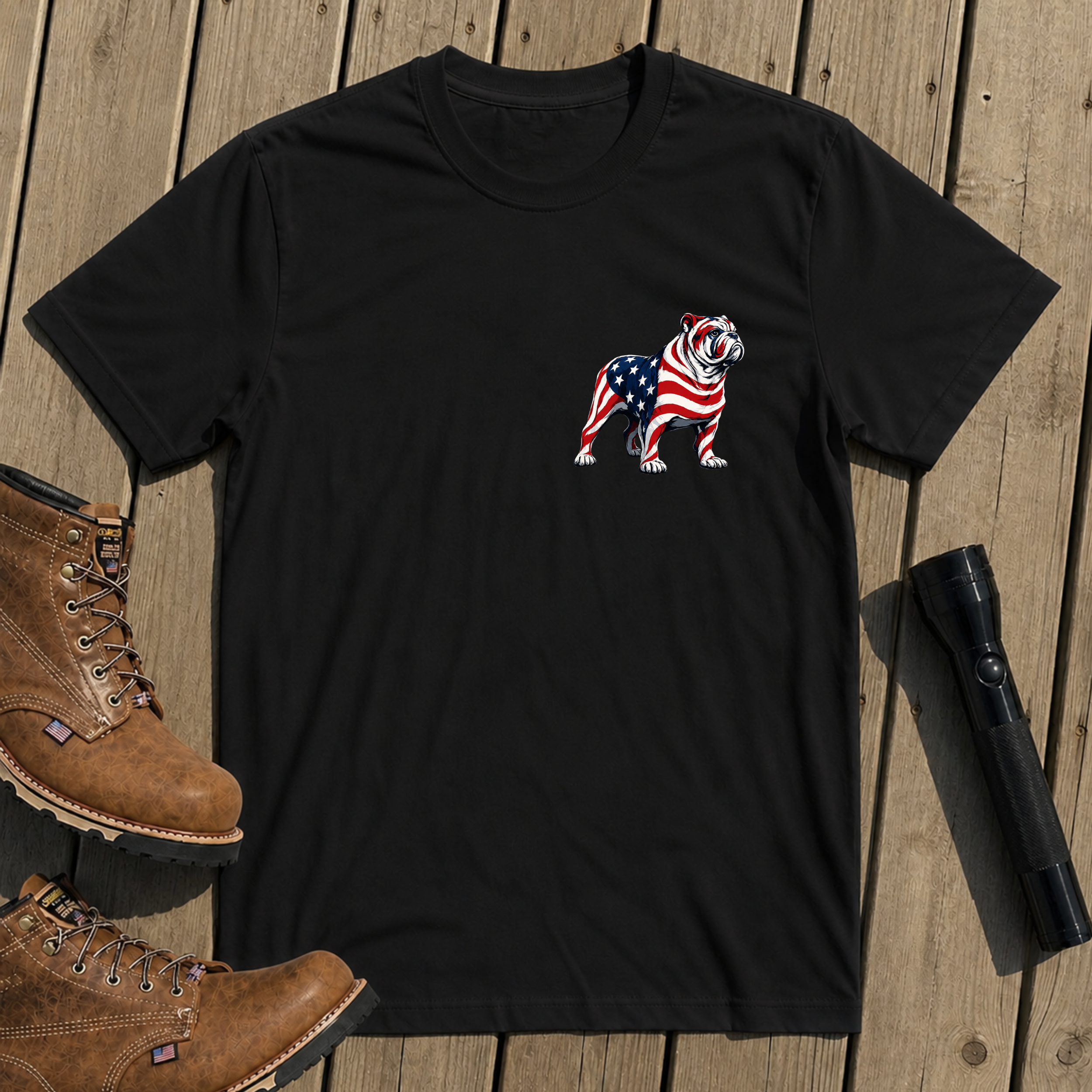 Patriotic Bulldog T Shirt