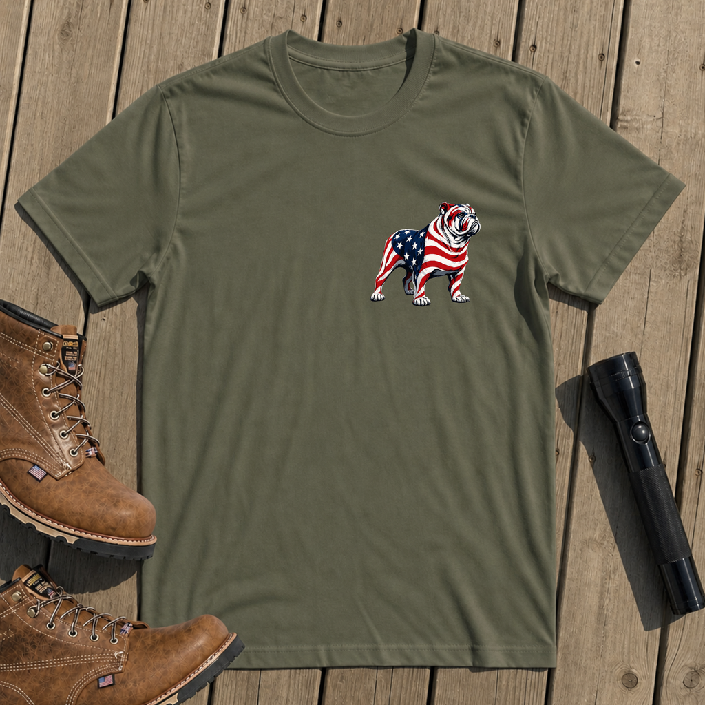 Patriotic Bulldog T Shirt