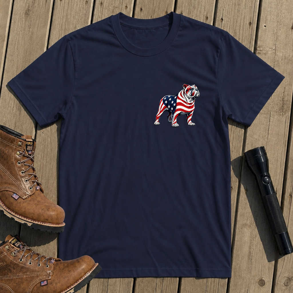 Patriotic Bulldog T Shirt