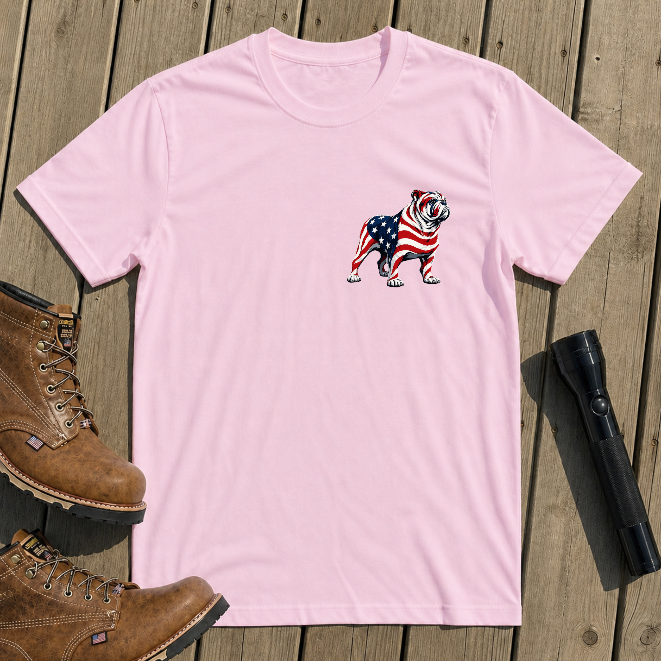Patriotic Bulldog T Shirt