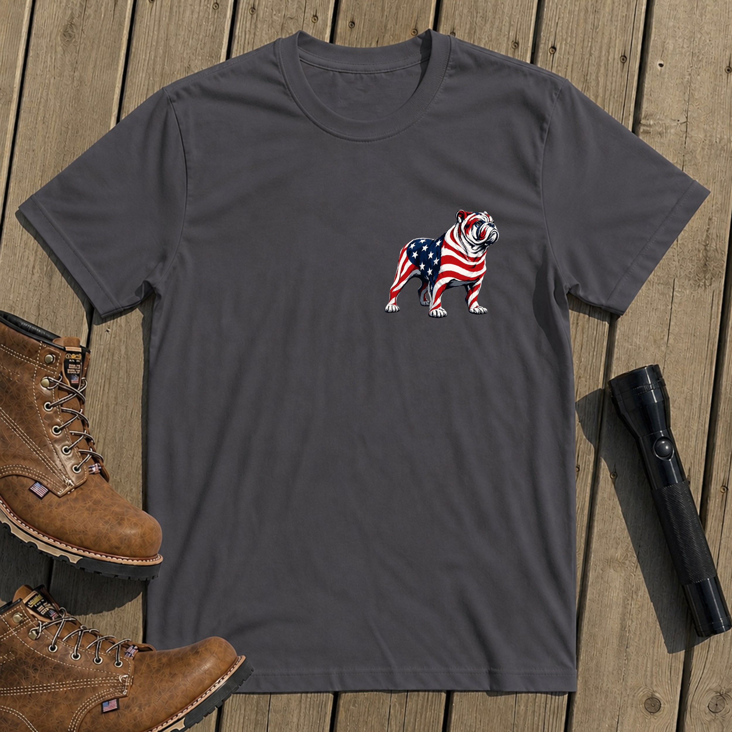 Patriotic Bulldog T Shirt