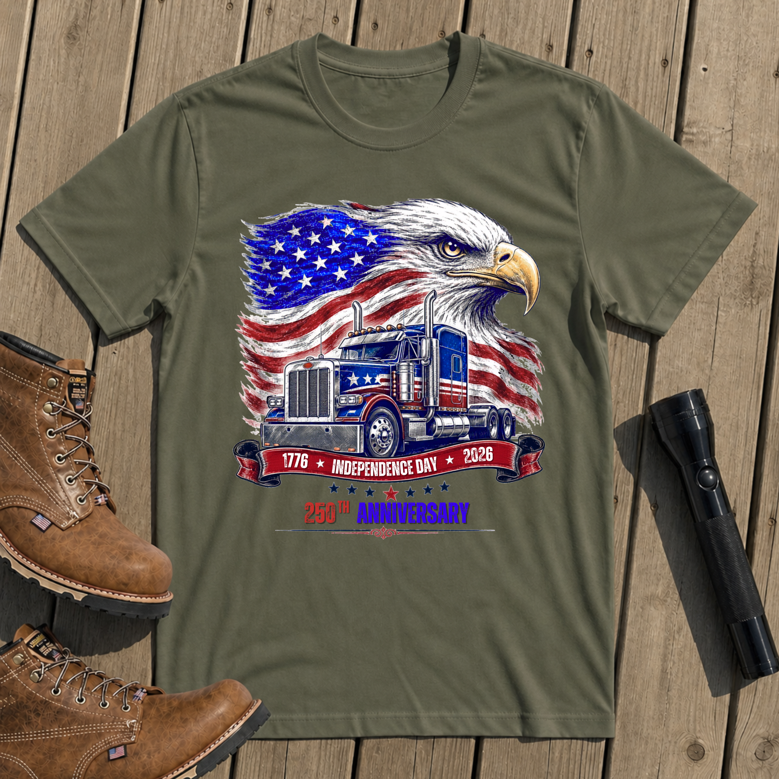 250th Anniversary Trucker T Shirt